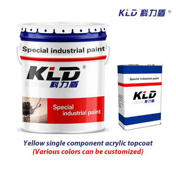 Yellow single component acrylic topcoat