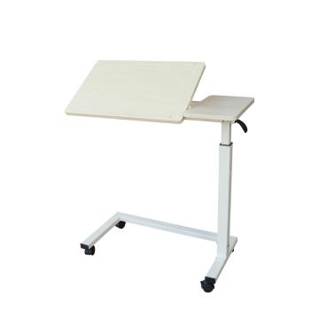 Medical bedside table with wooden countertop