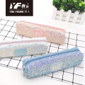 Popular simple color embroidery partysu pu pencil case