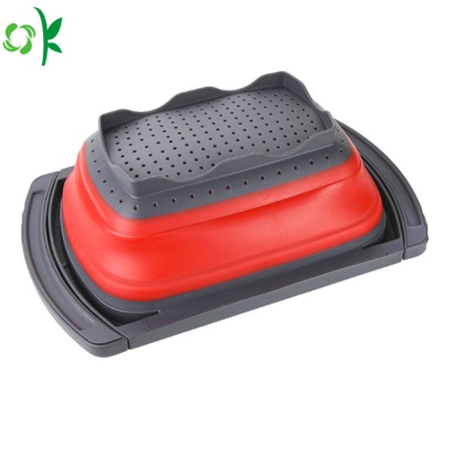 Silicone Basket Strainer Colander Rau Drainer cho thực phẩm