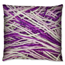 Rose red  wool  coil style cushion