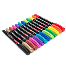 ZEYAR Twin Tip Permanent Markers - 12 Color CD/DVD Markers for Signature and Marking