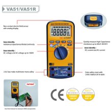 Extra-safety auto identify multimeter with TRMS