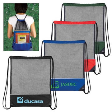 Mesh Pullstring Backpack