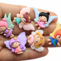 10 pièces Kawaii dessin animé princesse Flatback résine Cabochons bricolage Scrapbooking enfants cheveux arcs Center embellissements accessoires