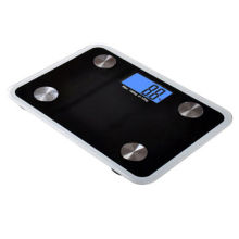 Black digital body fat analyzers, 80x20 backlit LCD display, touch screen