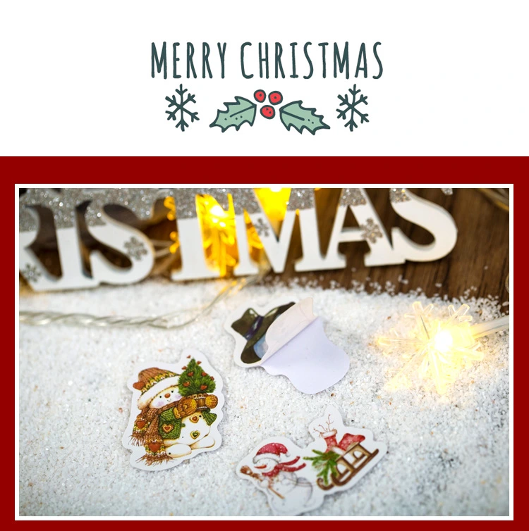 Christmas Adhesive Paper Sticker for Sealing and Decorating