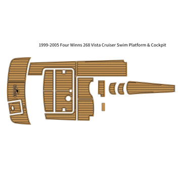 1999-2005 Four Winns 268 Vista Swim Platform Cockpit EVA Teak Floor Pad Mat