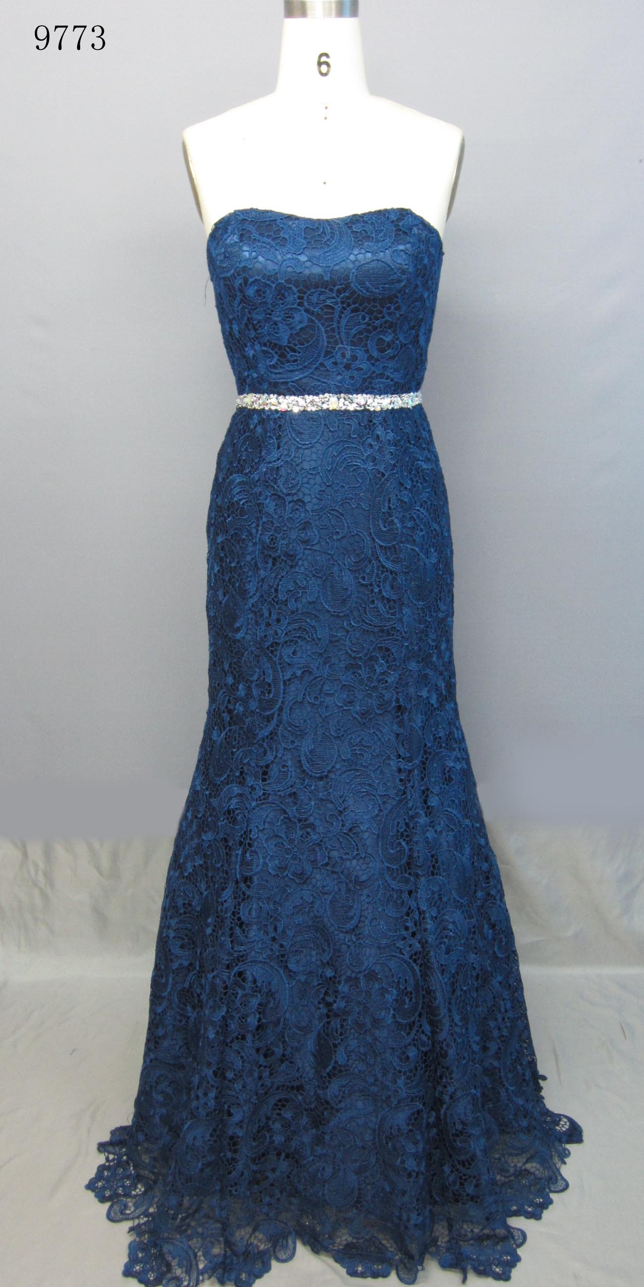 Long Wedding Dresses Navy