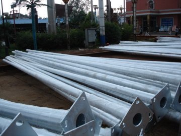 galvanized powder coated tapered galvanised street pole