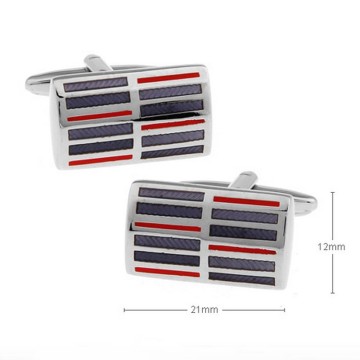 Fashion Stripe Copper Cufflinks, Custom Cufflinks For Mens Shirts
