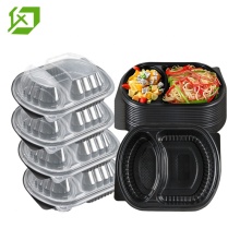 Takeaway Microwave 2 Compartment PP Disposable Plastic Safe Food Container
