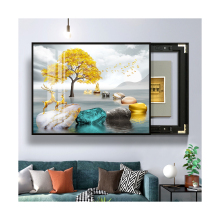 Luxury Golden Deer Print Electric Meter Box Wall Art