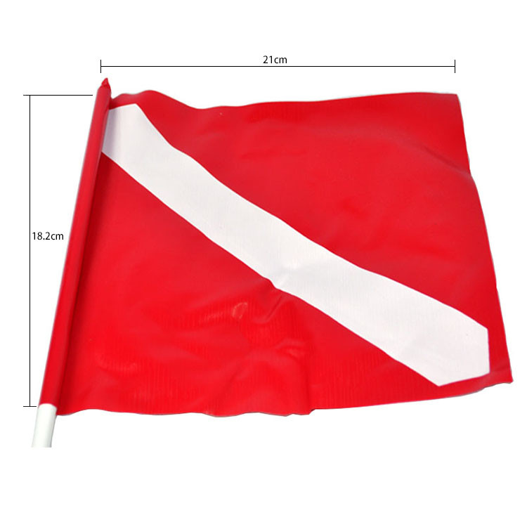 Customize Nylon Diving Red And White Flag