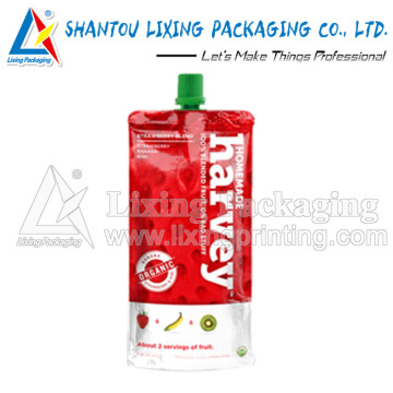 LIXING PACKAGING reusable food spout pouch, reusable food spout bag, reusable food pouch with spout