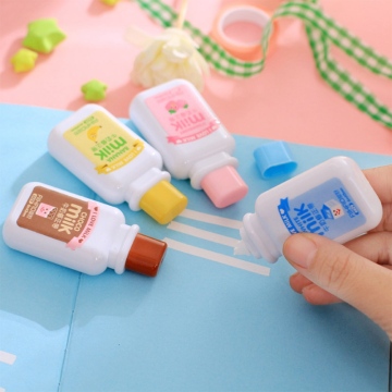Creative Novelty Cute Milk Bottle Correction Tape Corrective Fluid School & Office Supply Student Stationery Kids Gift