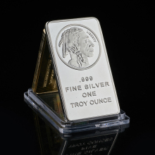 Customized United States Commemorative Silver Bar: 'In God We Trust' Buffalo Bullion Bison Coin Collection