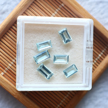 Colored Gems Natural Aquamarine Rectangular Loose Stones
