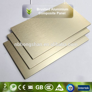 gold silver brush finish acp with factory price wholesale