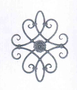 decorative parts wrought iron rosette flowers