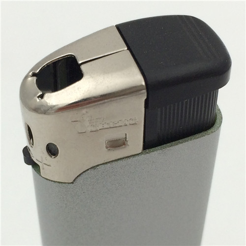 8.1cm Refillable Metal Finish Triangle ISO Electronic Lighter