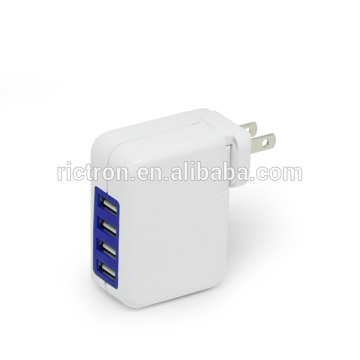 Usb travel charger multi port usb chargers 4 usb charger for phone (RC662)