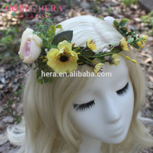 Peony Flower Wedding Bridal Accessory Headpiece Crown Decorative Princess
