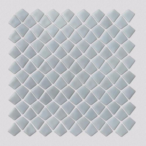 China Mosaico de vidrio de forma irregular blanco lechoso para cocina