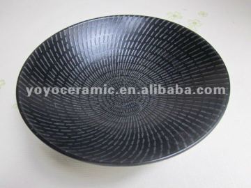 black japanese dinner plate