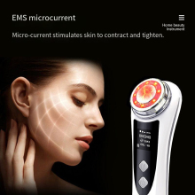 Home Hot Vibration Massage Micro-Current Cleaning Red and Blue Light Face Beauty Instrument Introduction