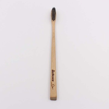 Nature Wooden Charcoal Toothbrush 100% Biodegradable with Thick Handle