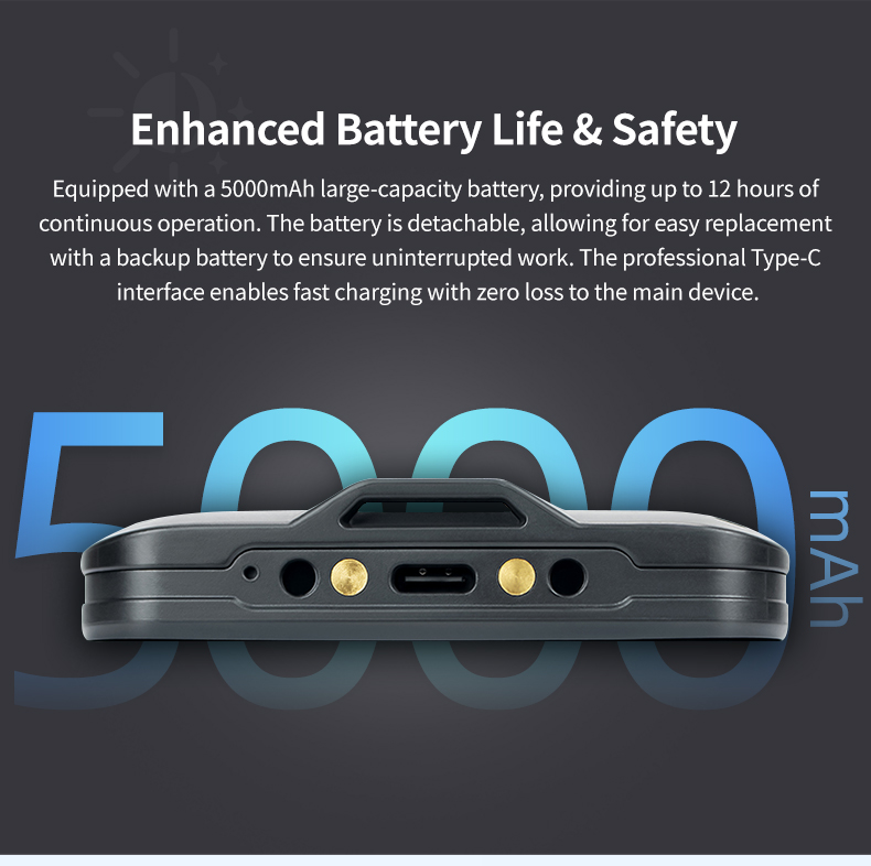 2025 Android Barcode Scanner 5000mAh Handheld Rugged Android 14 PDA  4G Wi-Fi Data RFID Inventory 1D/2D/QR Inventory Scanner T55