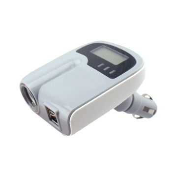 12V/24V Car Dual USB Adapter with Battery Monitor