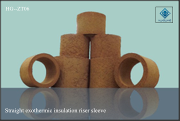 Riser sleeve straight insulation exothermic