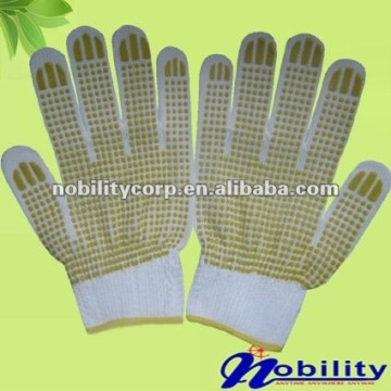 Nylon Knitted One Side Pvc Dotted Work Glove