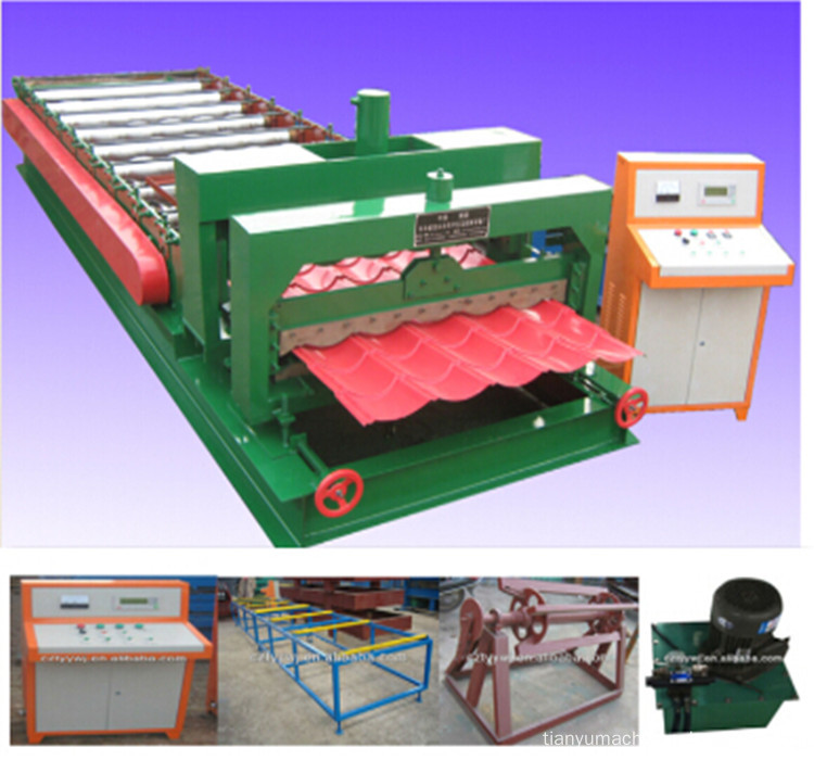 glazed roof tile forming machine