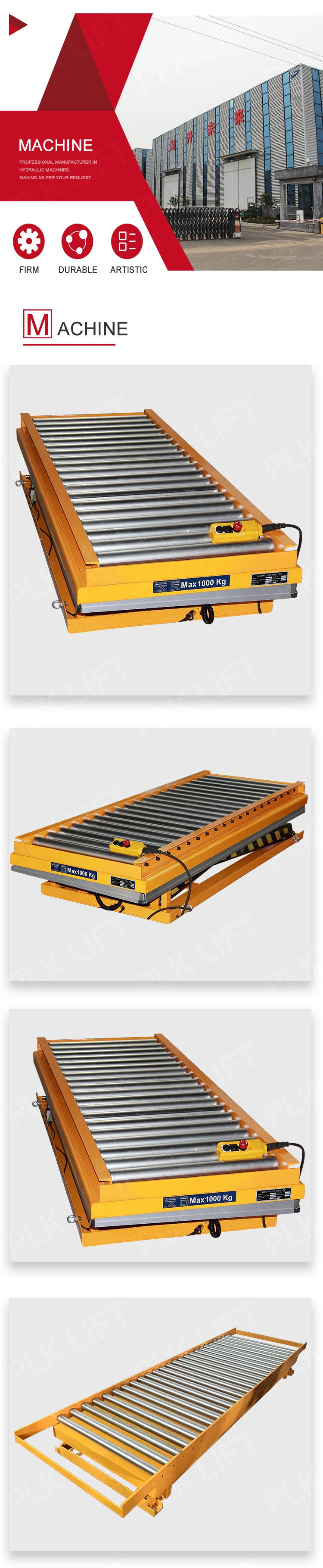 Roller Lifting Table Hydraulic Scissor Lift Table