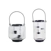 Hanging Tea Light Glass Candle Holder - Indoor/Outdoor Decoration Lantern