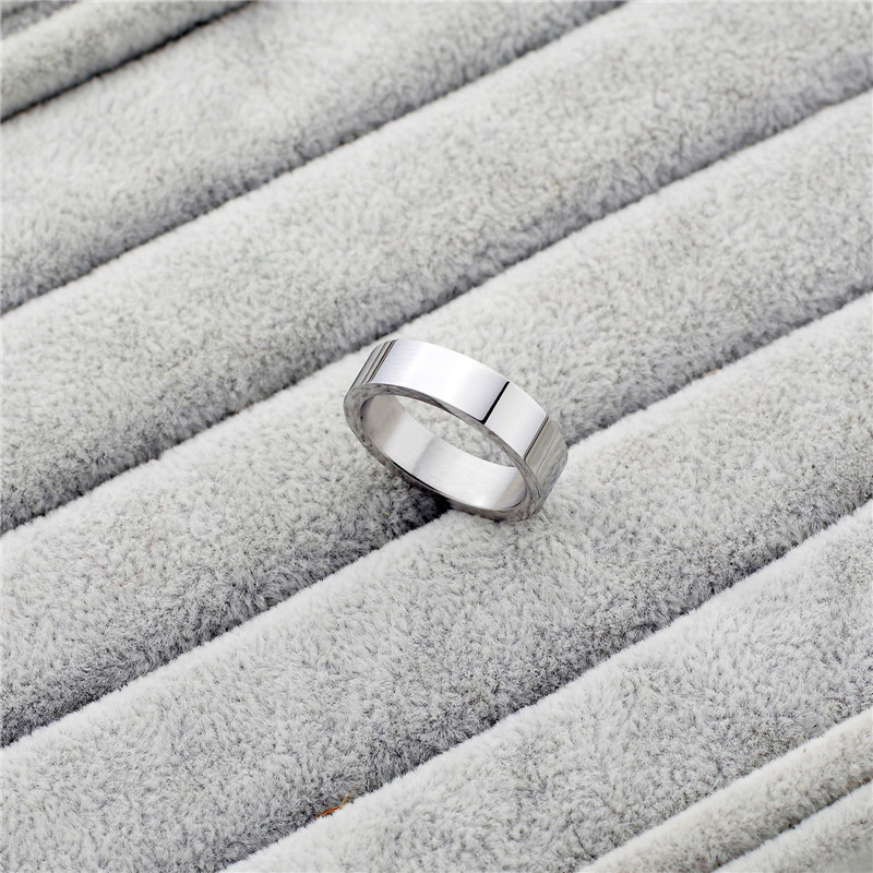 stainless steel jewelry round blank ring men custom name gifts items manufacture