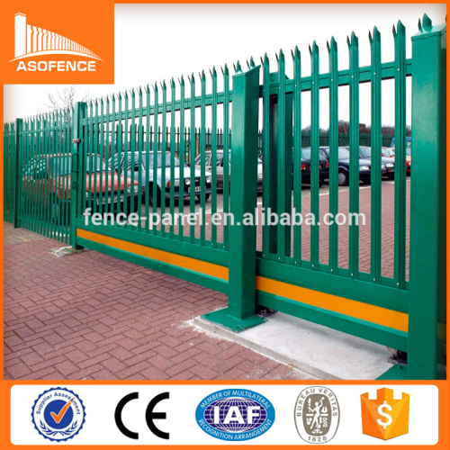 Galvanised or Powder Paint Security steel palisade fencing factory price