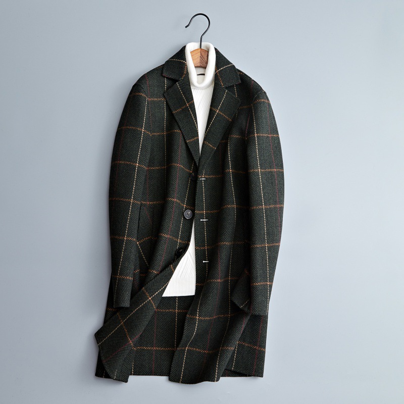 mens plaid wool jacket