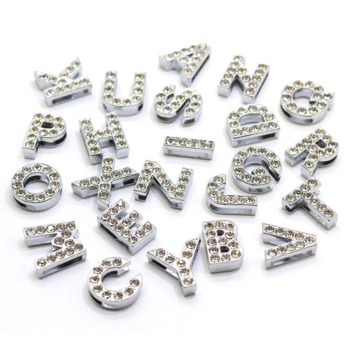 Encantos de letras brillantes Diamante de imitación 26 Colgantes de letras Artesanía de bricolaje para joyería Nacelace Encontrar accesorios