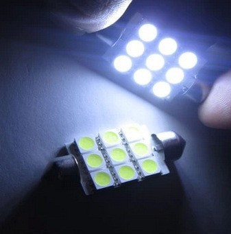 12v festoon 9smd led, 9smd led auto lamp,festoon led