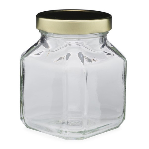 7 oz Clear Glass Beveled Edge Jars