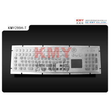 IP65 Vandalproof Metal Keyboard Kiosk Keyboard with Touchpad (KMY299H-T)