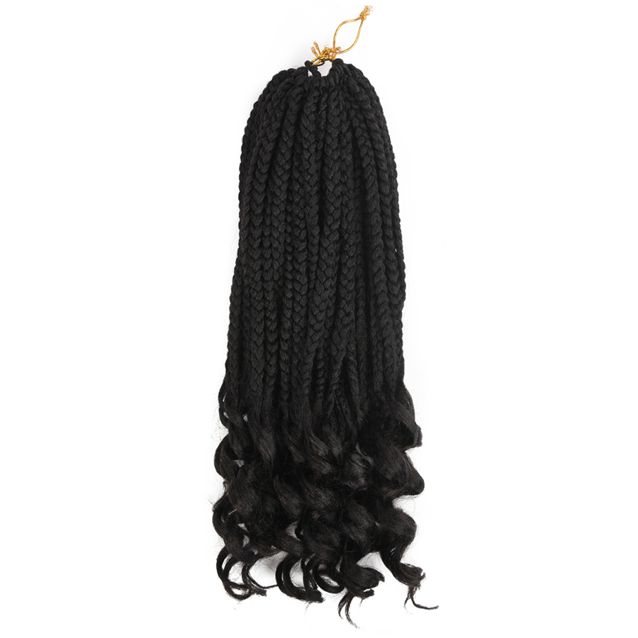 Good Quality Heat Resistant 3D Cubic Twist Extension Box Braids Curly Hair