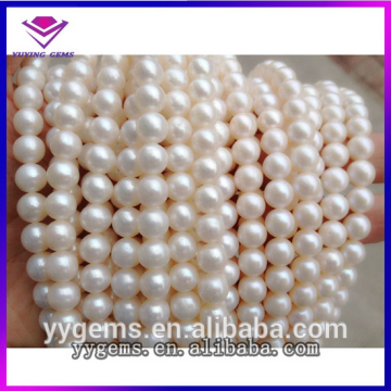 fresh water pearl ball shaped white gems beads