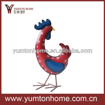 Metal decorative colorful garden rooster