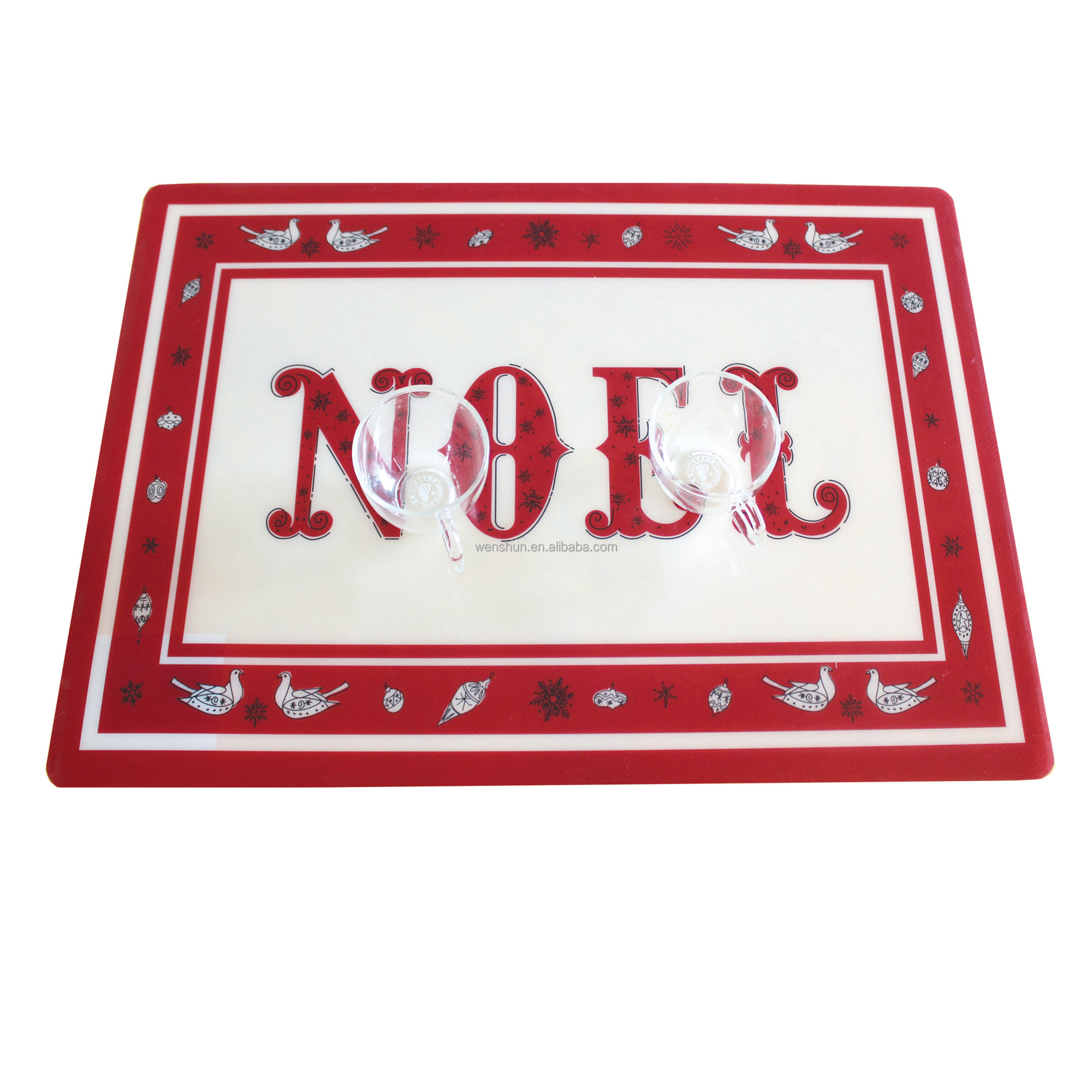 Custom Design Decoration 100% Food Grade 12" X 18" Square Kitchen Table Mat