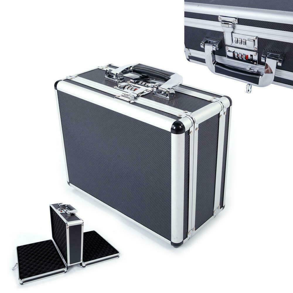 Aluminum Password Lock Pistol Gun Case Hard Storage Carry Case Hand Safe Box